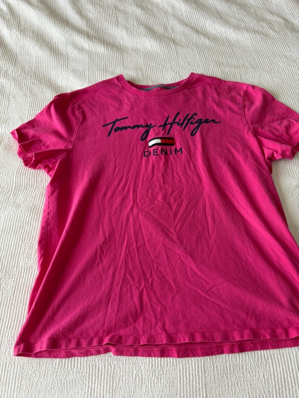 Tommy Hilfiger Bright Pink Logo Graphic Tee